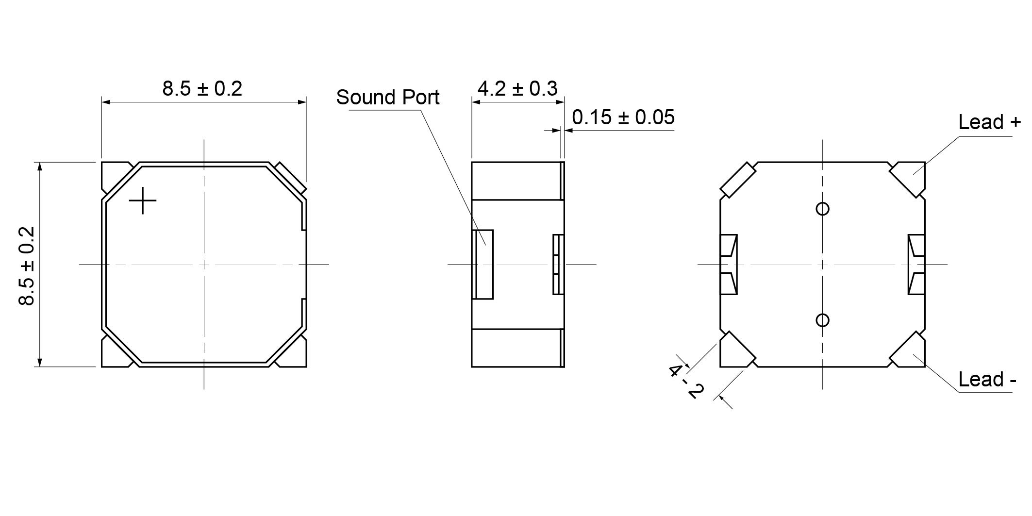 SMT8540B-27A3.6-16 Mechanical Drawing